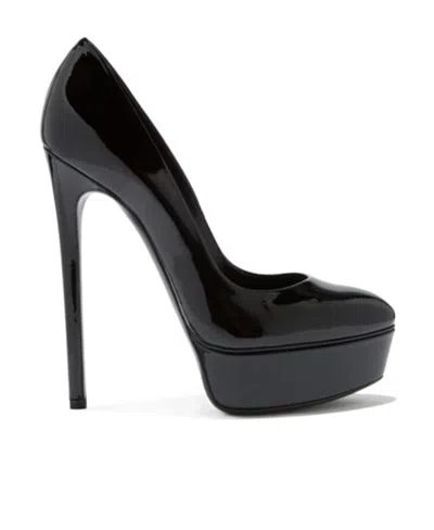 Casadei Logo High Heels In Black