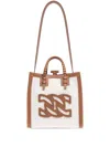 Casadei Women's Canvas And Leather Tote Bag In Neutrals