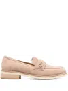 Casadei Loafer Mit Logo-schild In Neutral