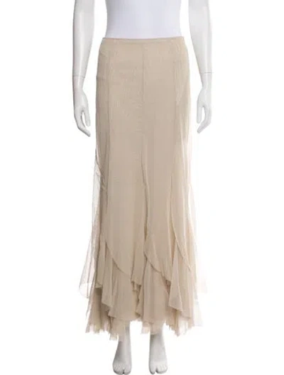 Pre-owned Casadei Long Skirt In Neutral