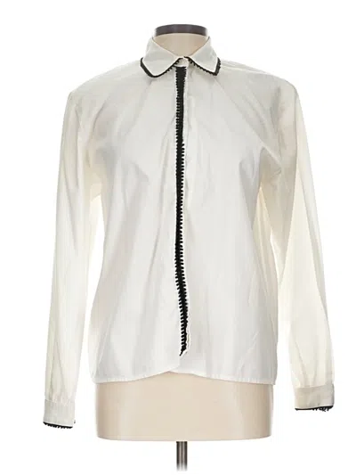 Pre-owned Casadei Long Sleeve Blouse In Ivory