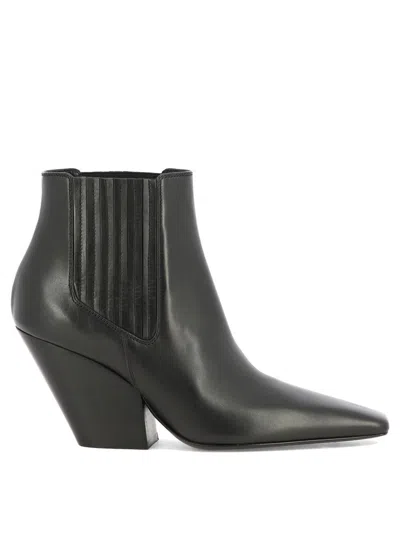 Casadei "love" Ankle Boots In Black