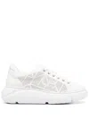 Casadei Low-top Lace-up Sneakers In Weiss
