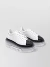 Casadei Low Top Leather Platform Sneakers