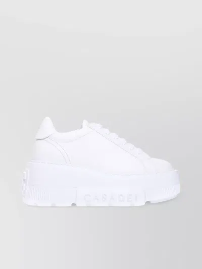 Casadei Low Top Leather Platform Sneakers