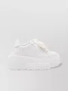 Casadei Nexus Net Salento Leather Platform Sneakers In White