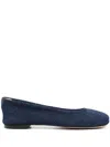 Casadei Lurex-detail Knitted Ballerina Shoes In Blue