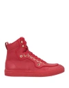 Casadei Man Sneakers Red Size 12 Leather