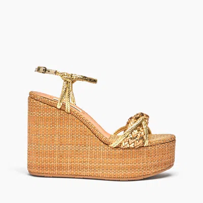 Casadei Marbella Lux Wedges Isa - Woman Wedges And Slides Natur And Gold 38.5