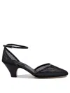Casadei Mesh Design Sandals With Pointed Toe In Black