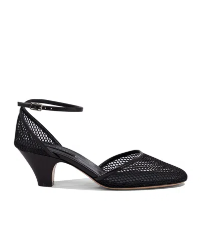 Casadei Mesh High-heeled Sandals In Black