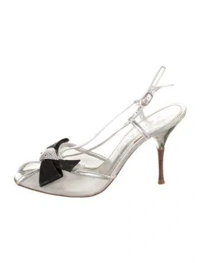 Pre-owned Casadei Mesh Sandals In Multi