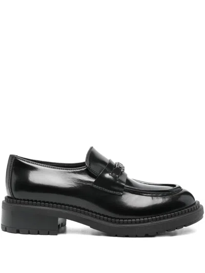 Casadei Metal Detail Loafers In Black