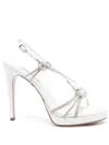 Casadei Metallic Heeled Sandals