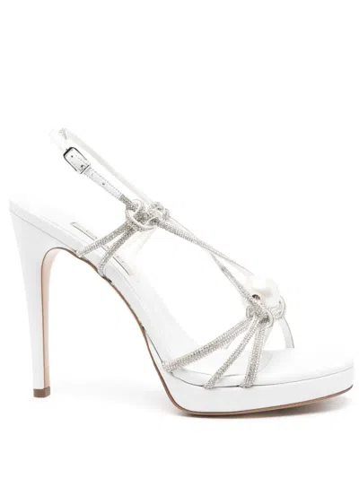 Casadei Metallic Heeled Sandals