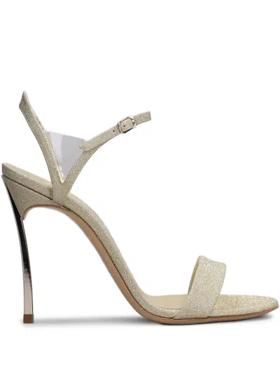 Casadei Metallic Sandals In Gold