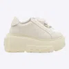 Casadei Low Top Sneakers With Embellished Platform Sole In White
