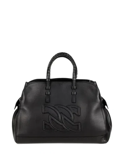 Casadei Mini Park Avenue Tote Bag In Black