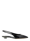 Casadei 'miniblade Tiffany' Black Slingback Ballet Shoes In Patent Leather Woman In Black