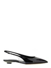 Casadei 'miniblade Tiffany' Black Slingback Ballet Shoes In Patent Leather Woman In Black