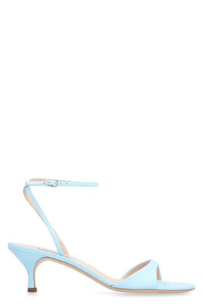 Casadei Minorca Leather Sandals In Blue