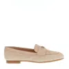 Casadei Round Head Loafer Shoes In Neutrals