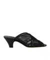 Casadei Mesh Crossover Kitten Heel Sandals