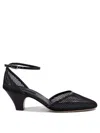 Casadei Mesh Ankle Strap Sandals With Mid Heel
