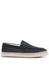 Casadei Nabuk Perforated-leather Espadrilles In 蓝色