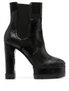 Casadei Nancy 120mm Platform Ankle Boots In Schwarz