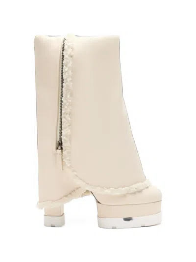 Casadei Nancy Winnipeg Faux-fur Trim Ankle Boots In Multi