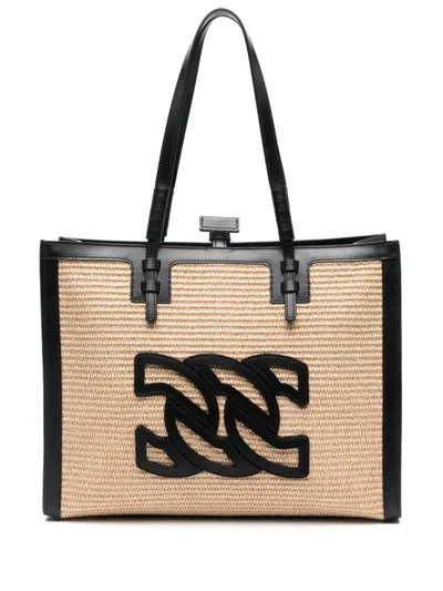 Casadei Natural Beaurivage Tote In Beige