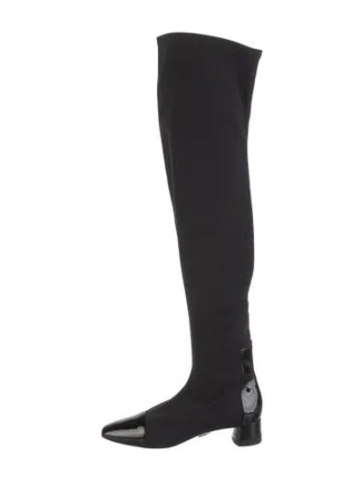 Pre-owned Casadei Neoprene Boots In Black
