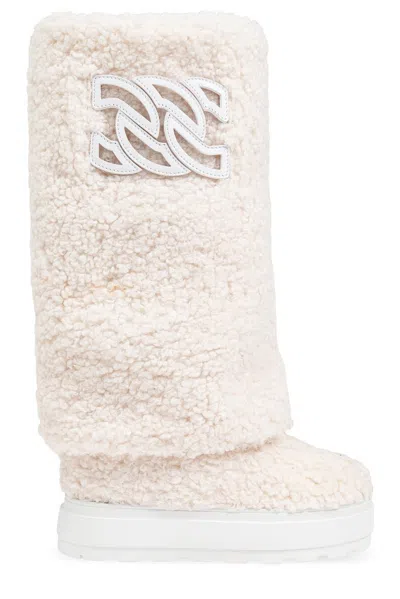 Casadei Snow Boots In Beige