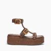 Casadei New Zeppa Colosseo Platform - Woman Wedges And Slides Rum 38 In Rum