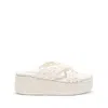 Casadei New Zeppa Damier - Woman Wedges And Slides White 35.5 In White