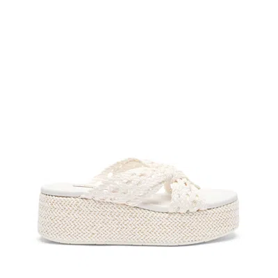 Casadei New Zeppa Damier - Woman Wedges And Slides White 35.5