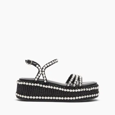 Casadei New Zeppa Studsway - Woman Wedges And Slides Black 38.5