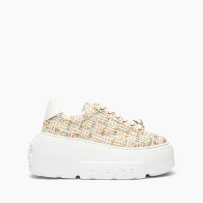 Casadei Nexus Boucle + Perla - Woman Sneakers White
