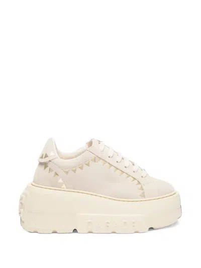 Casadei Nexus Divine Studded Sneakers In Neutral