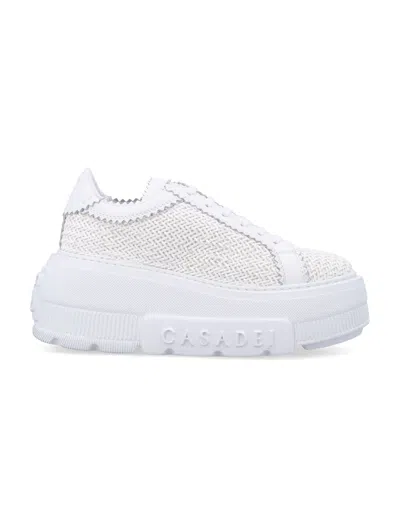 Casadei Nexus Hanoi Woman's Platform Sneakers In Hanoi-white-iconic