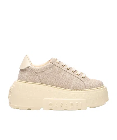 Casadei Nexus Jutalux Platform Sole Casual Shoes In Nude