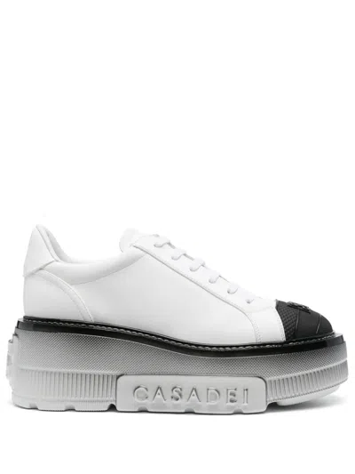 CASADEI NEXUS LEATHER PLATFORM SNEAKERS