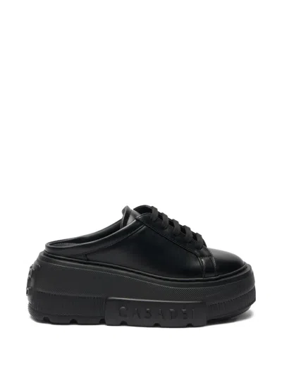 Casadei Nexus Platform Slip-on Sneakers In Black