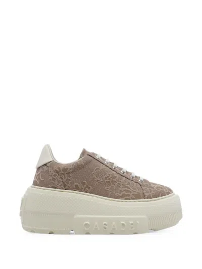 Casadei Nexus Rigel Lace-effect Sneakers In Brown