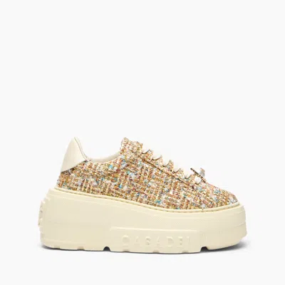 Casadei Nexus Sabot Boucle - Woman Sneakers Natur 36 In Brown