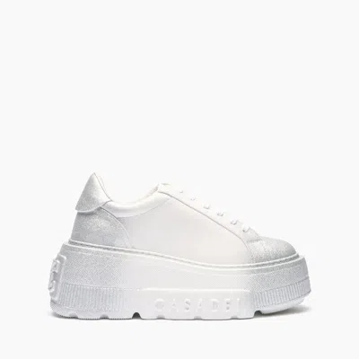 Casadei Nexus Salento Reflex Sneakers - Woman Sneakers White And Silver 39