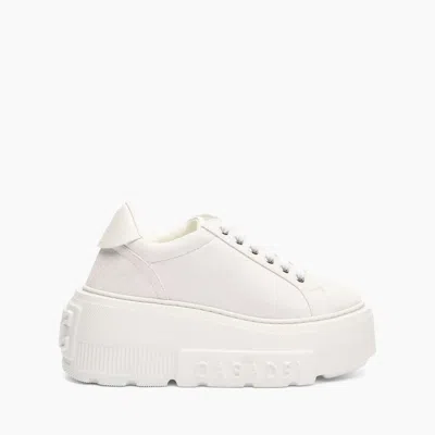 Casadei Low Top Sneakers Platform Sole In White