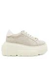 Casadei Platform Sneakers With Textured Upper In Multi
