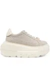 Casadei Platform Sneakers With Textured Upper In Multi